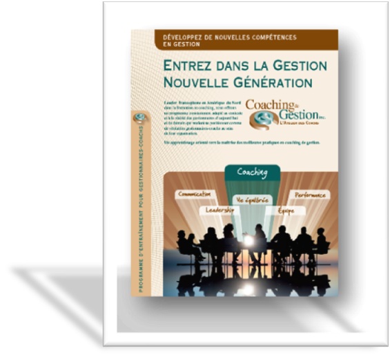 Feuillet - Programme de formation pour gestionnaires-coachs